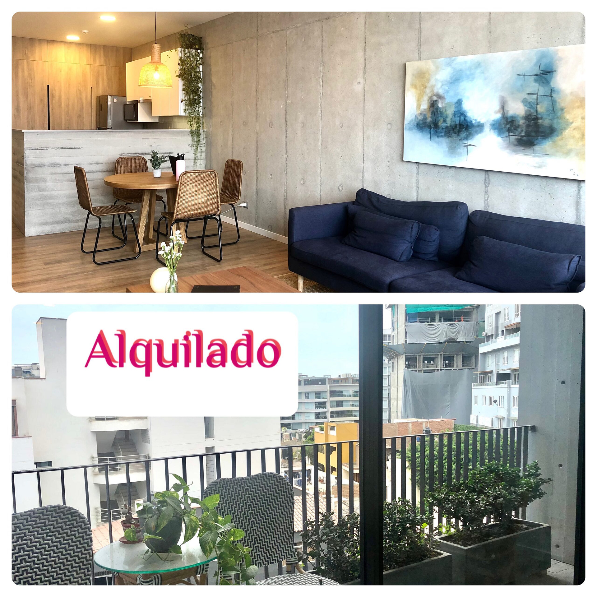 Se alquila moderno departamento amoblado con balcon en Barranco cerca a parque y malecon