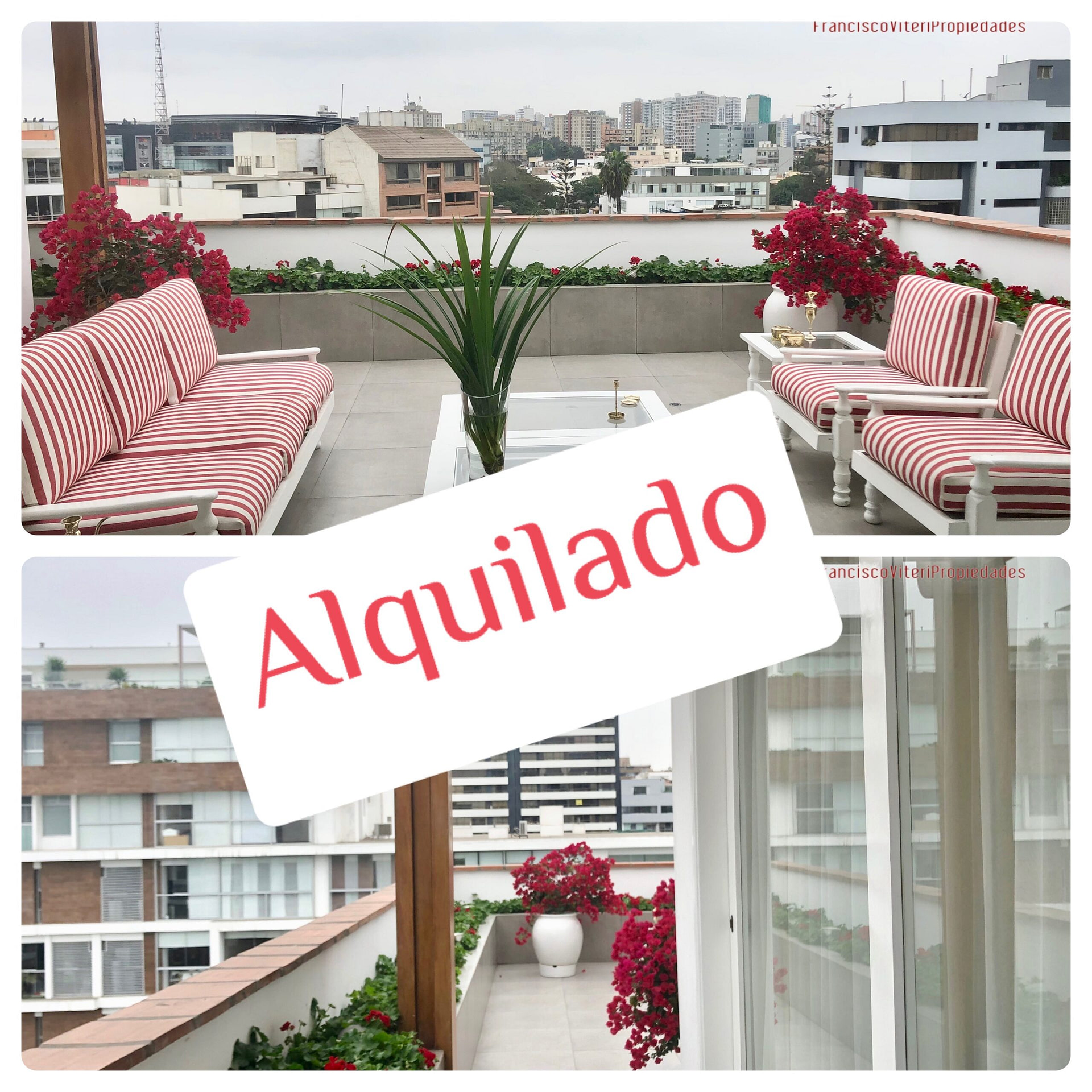 ELEGANTE PENTHOUSE CON AMPLIA TERRAZA DE 4 DORMITORIOS. AMOBLADO